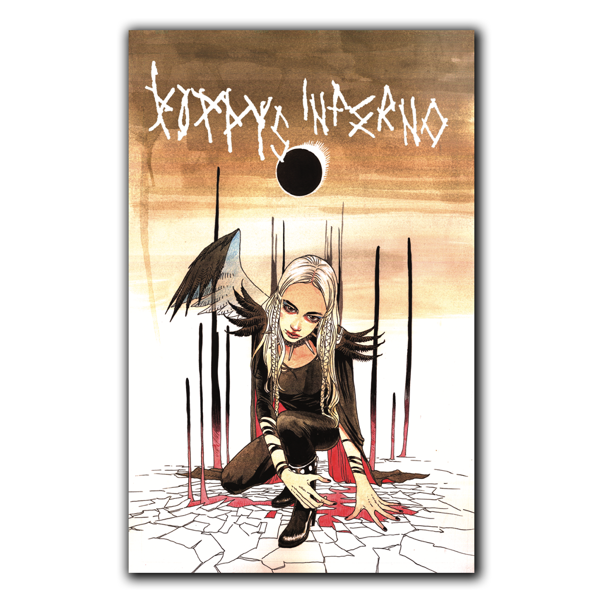 POPPY: POPPY'S INFERNO VARIANT #1 - HARDCOVER + 'MUSIC TO SCREAM TO' LP (Limited Edition, Gray Swirl Vinyl)