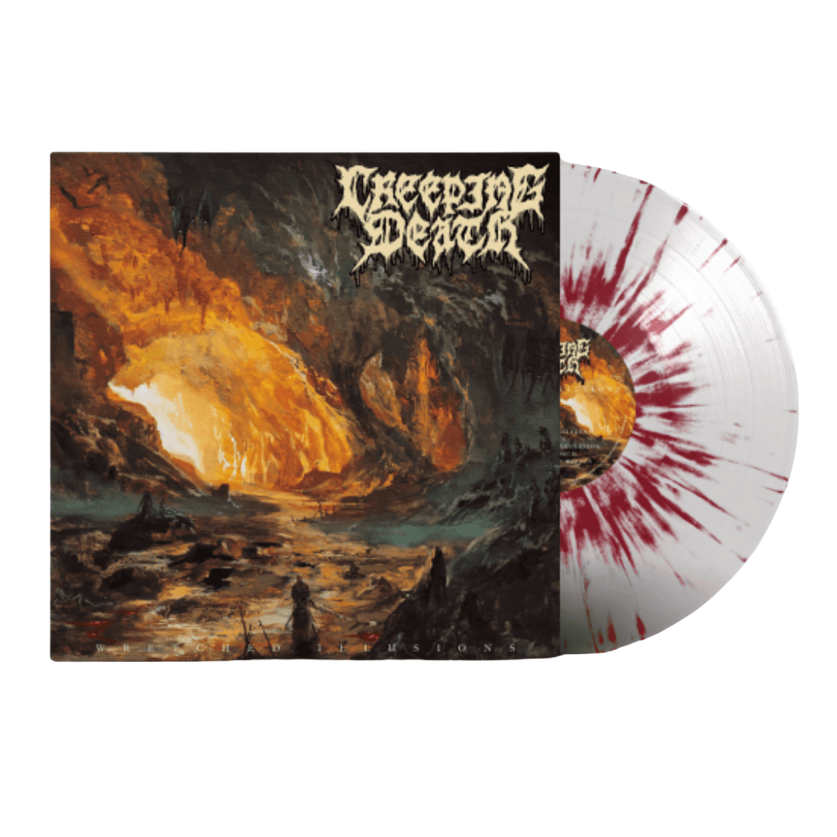 CREEPING DEATH 'WRETCHED ILLUSIONS' LP (Clear Blood Red Splatter Vinyl)