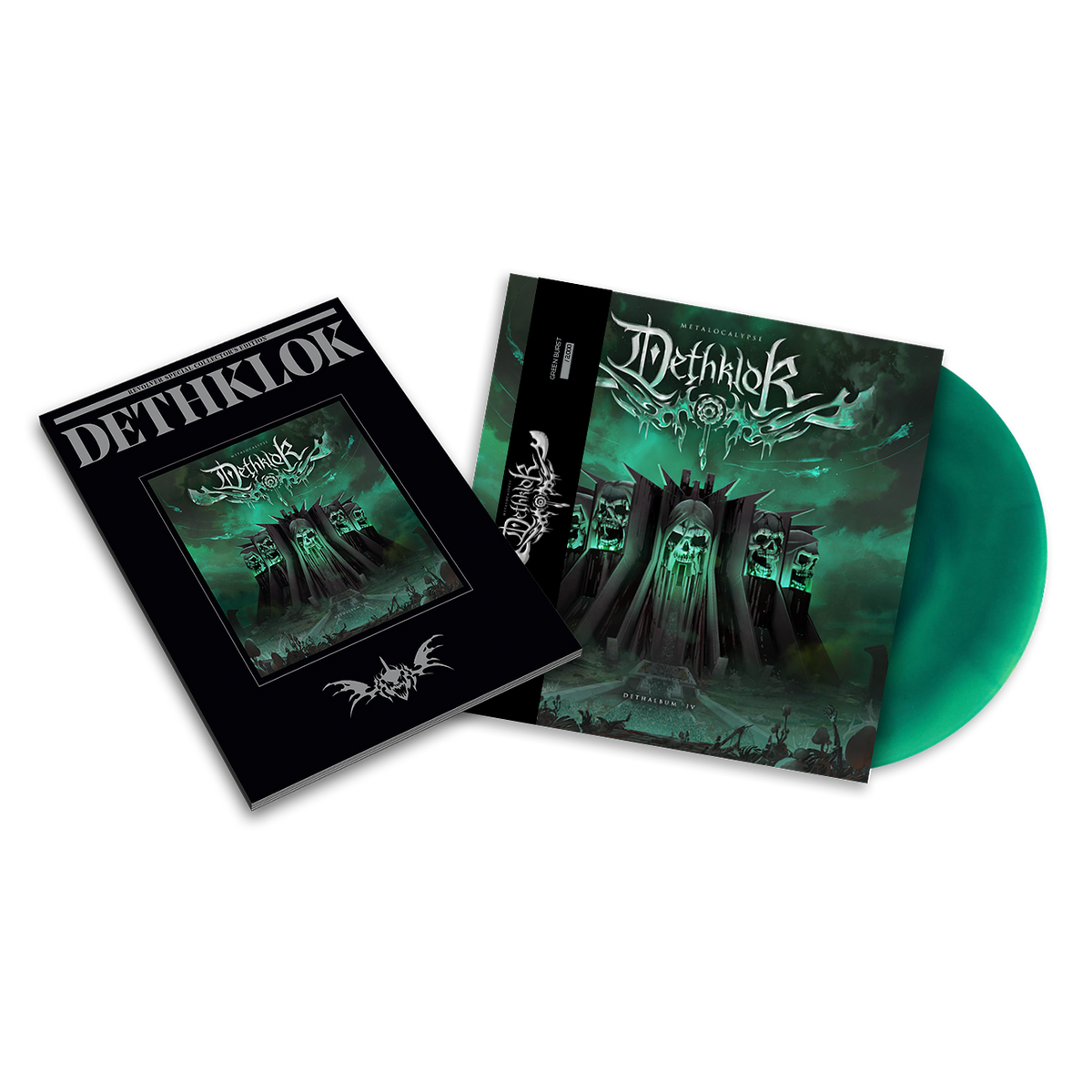 DETHKLOK 'DETHALBUM IV' GREEN BURST LP + DETHKLOK x REVOLVER SPECIAL COLLECTOR'S EDITION
