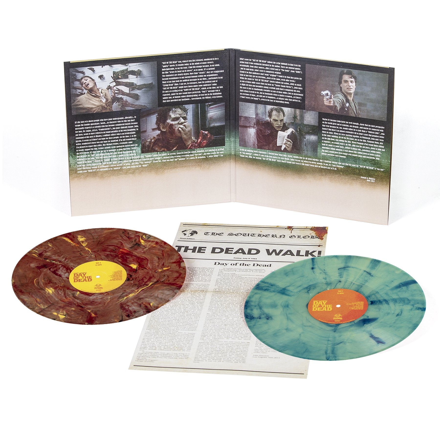 GEORGE A ROMERO'S DAY OF THE DEAD SOUNDTRACK' 2LP (Zombie Rot Vinyl, Music by John Harrison)