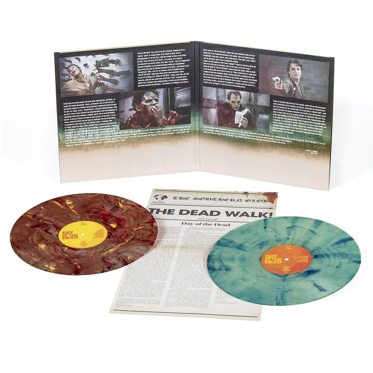 GEORGE A ROMERO'S DAY OF THE DEAD SOUNDTRACK' 2LP (Zombie Rot Vinyl, Music by John Harrison)