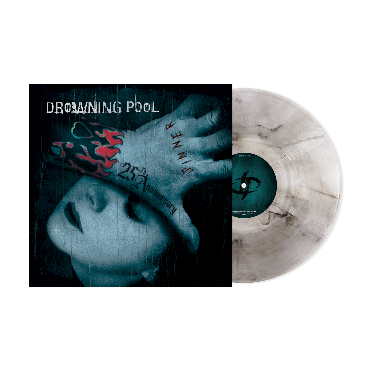 DROWNING POOL ‘SINNER’ 25TH ANNIVERSARY LP (Exclusive – Limited to 500, Smoke Clear Vinyl)