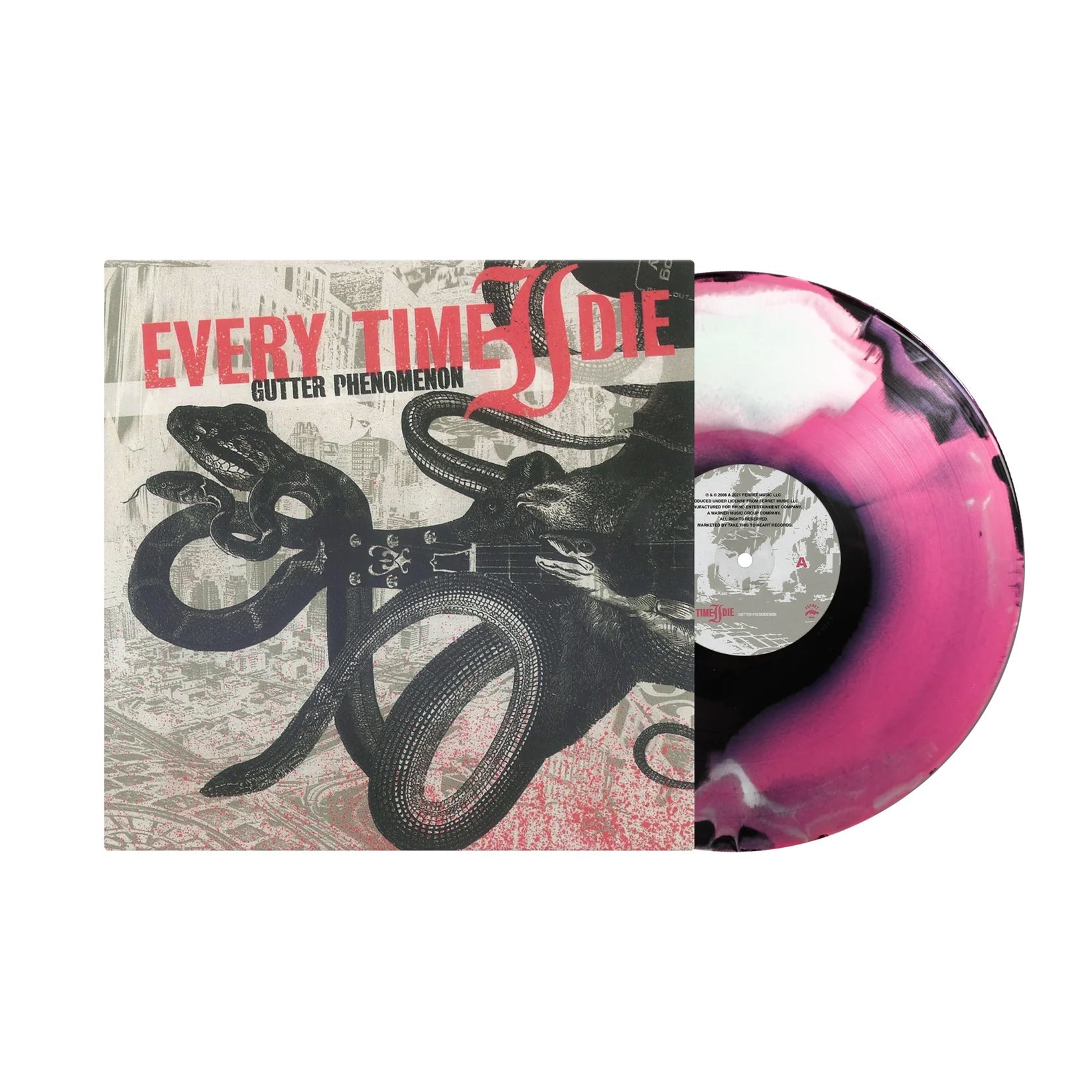 EVERY TIME I DIE 'GUTTER PHENOMENON' LP (Hot Pink & White & Black Vinyl)