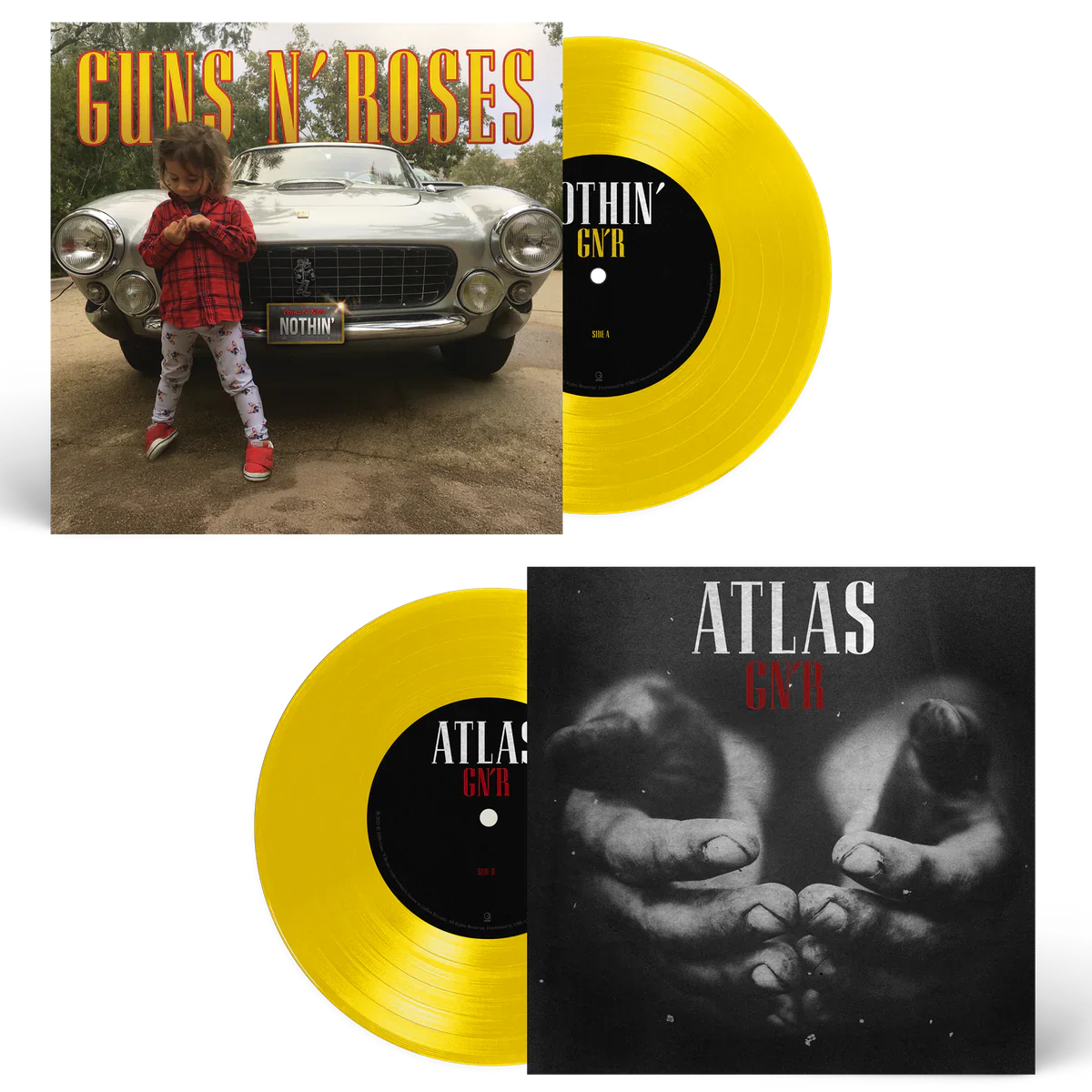 GUNS N' ROSES 'NOTHIN/ATLAS' 7" SINGLE (Limited, Yellow Vinyl)