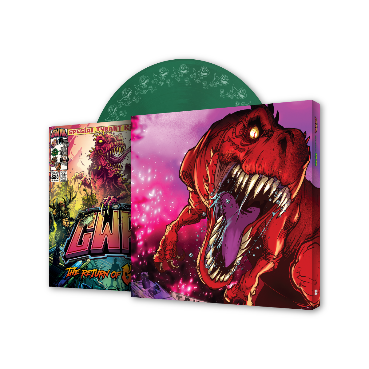 GWAR: 'THE RETURN OF GOR GOR' DELUXE COMIC BOOK + 'THE RETURN OF GOR GOR' LP (Limited Edition, Evergreen Vinyl))