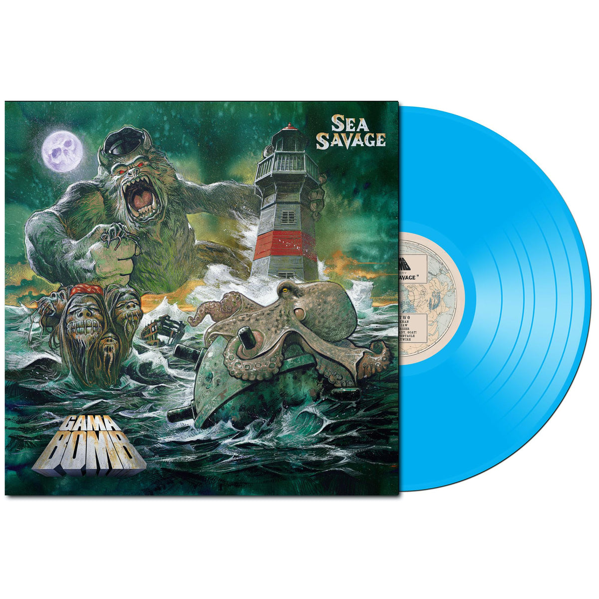 GAMA BOMB 'SEA SAVAGE' LP (Limited Edition, Sea Blue Vinyl)