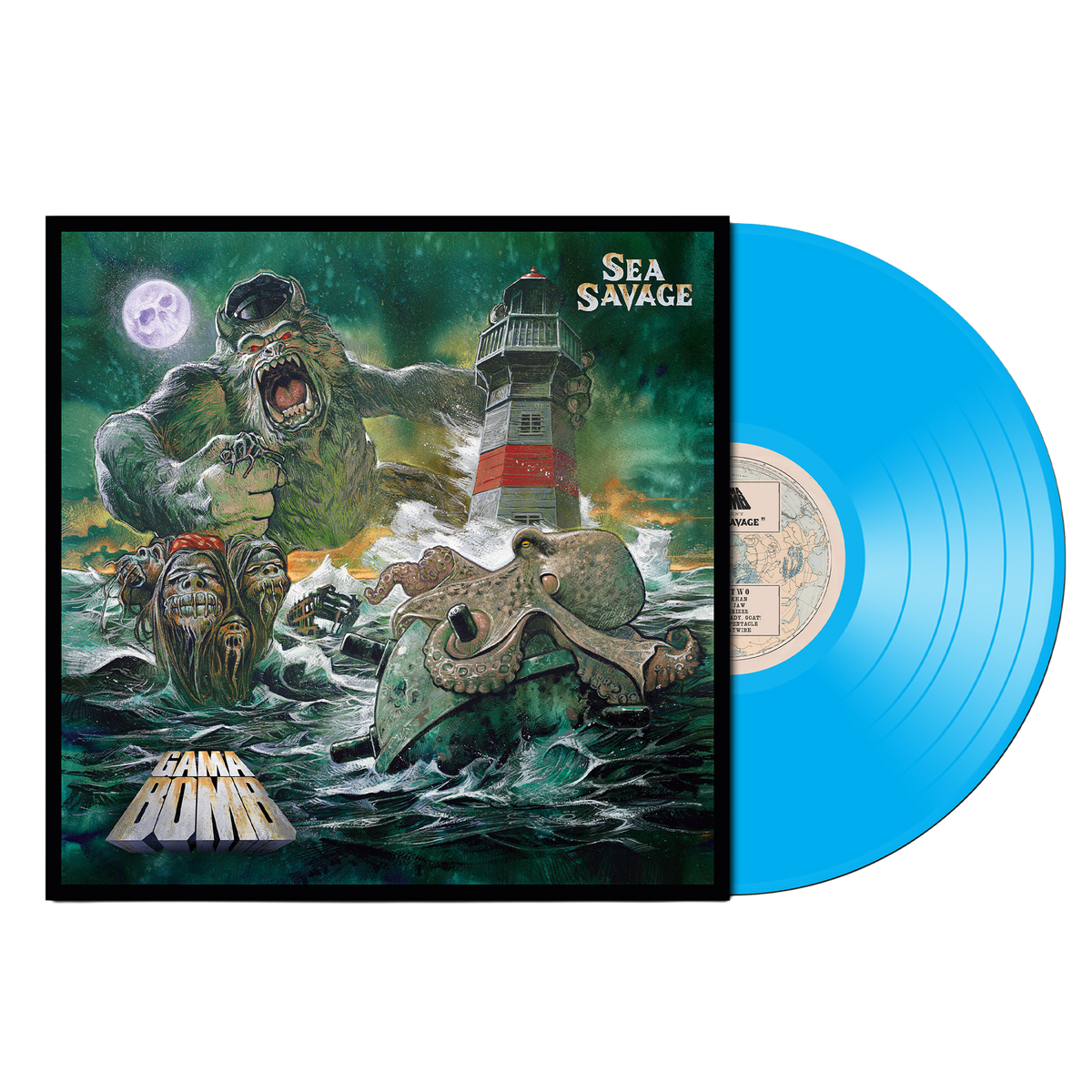 GAMA BOMB 'SEA SAVAGE' LP (Sea Blue Vinyl)