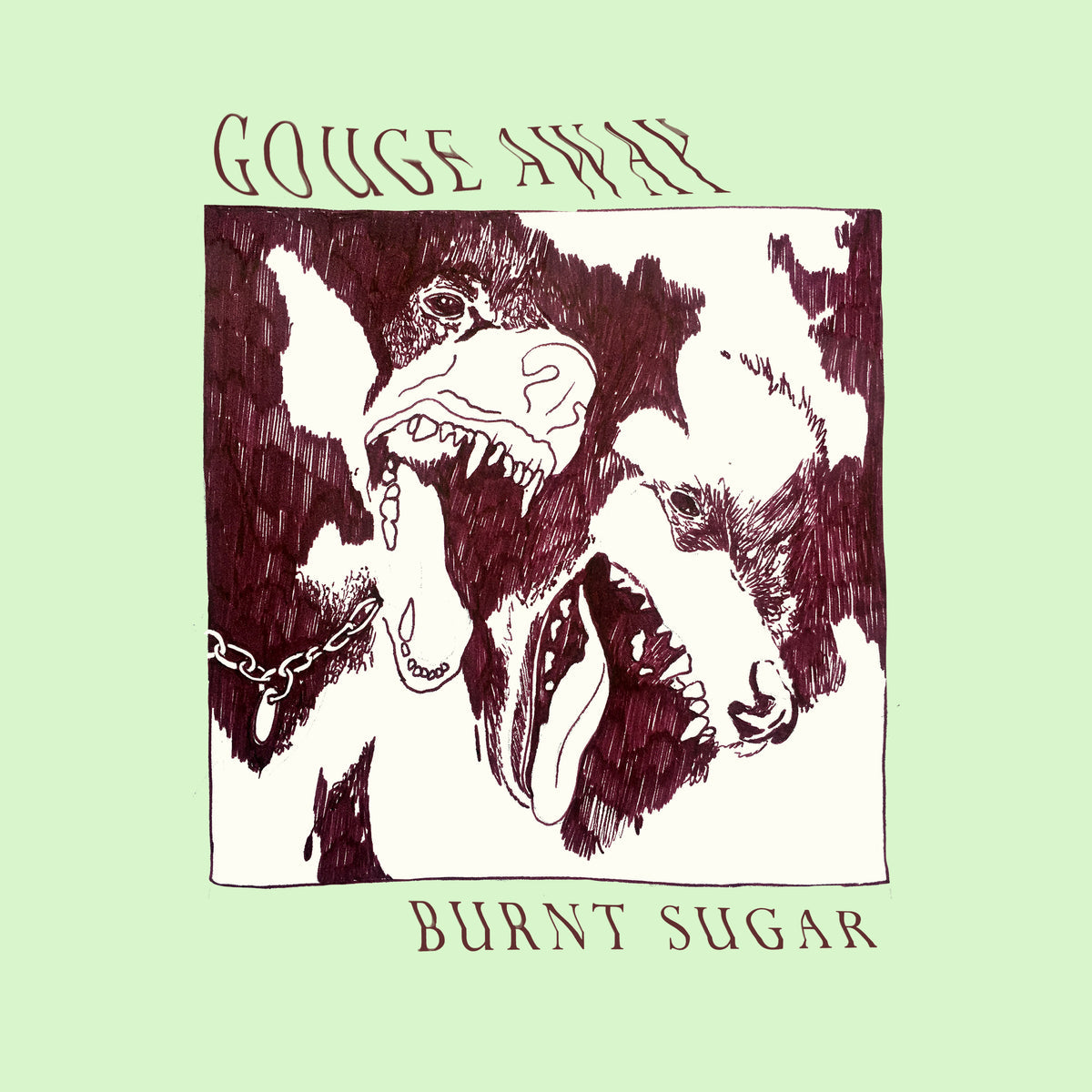 GOUGE AWAY 'BURNT SUGAR' LP (Electric Blue & Oxblood Split Vinyl)