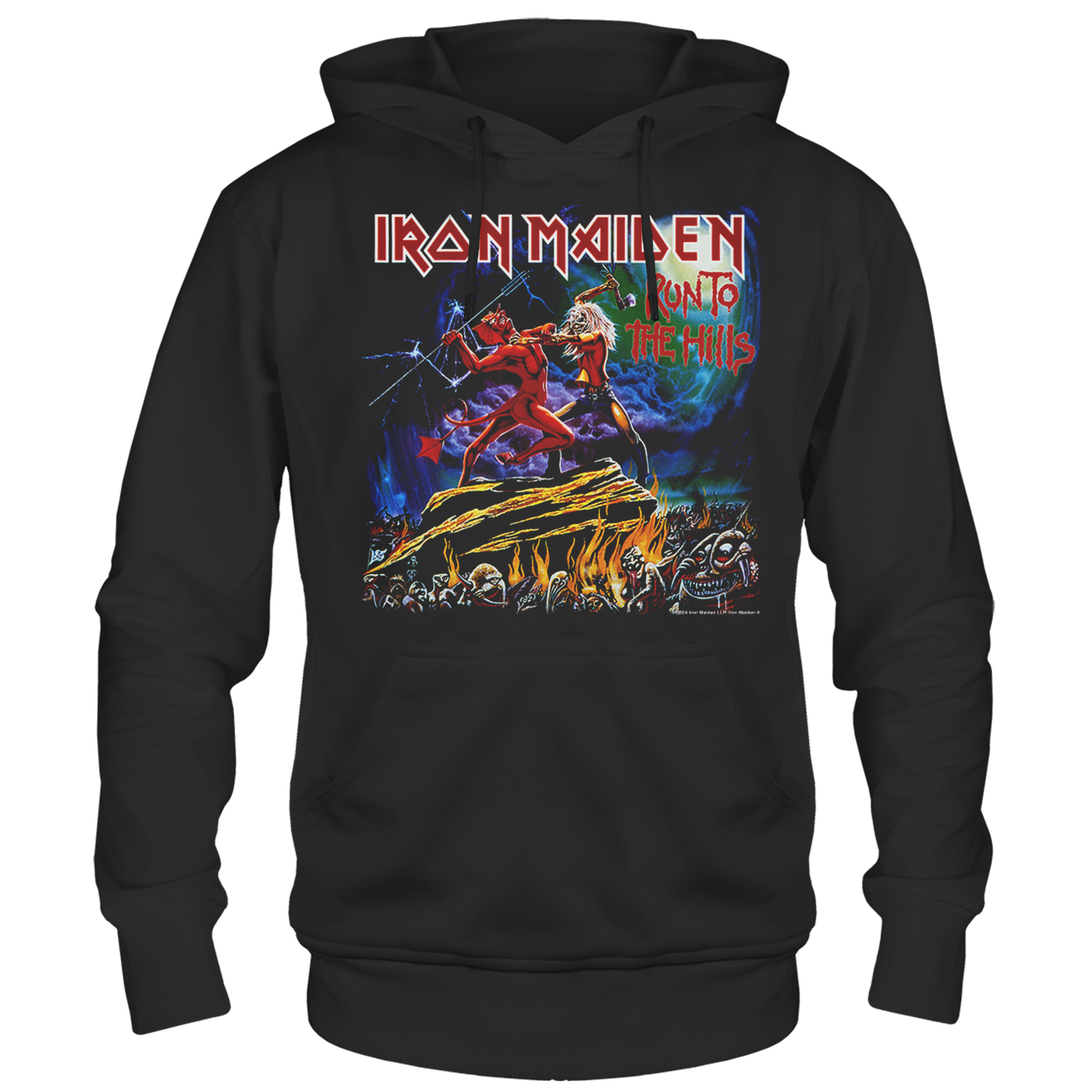 IRON MAIDEN RUN TO HILLS BLACK HOODIE