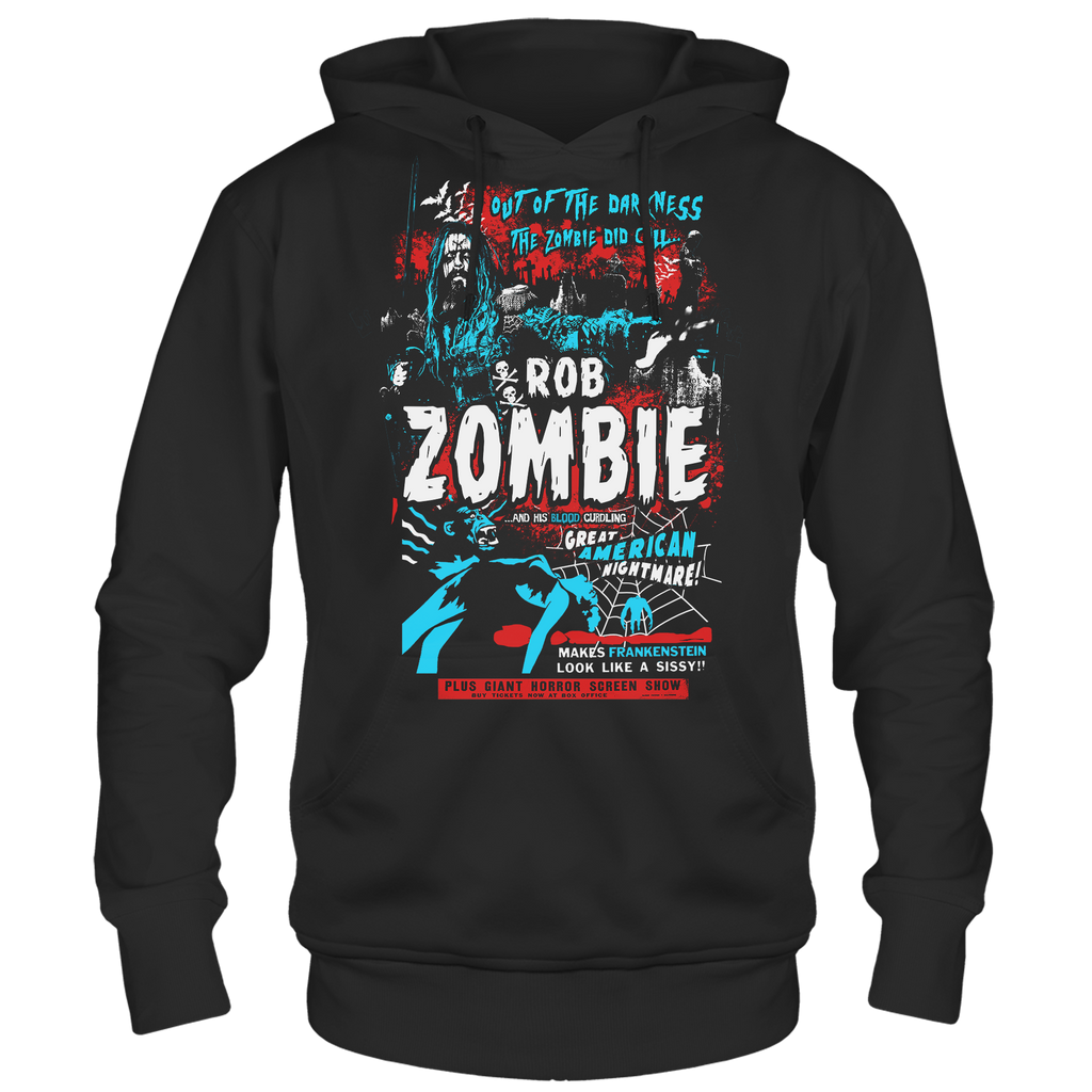 ROB ZOMBIE INTO DARKNESS BLACK HOODIE