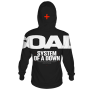 SYSTEM OF A DOWN OVERSIZED LOGO FRT/BACKLEEVE BLACK HOODIE