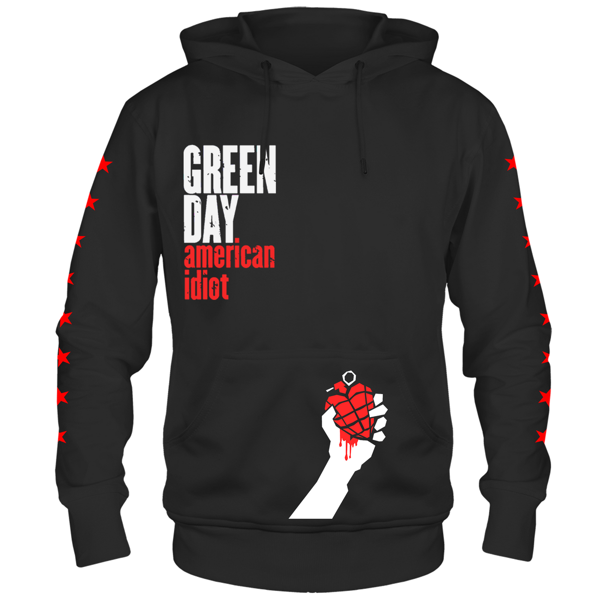 GREEN DAY AMER IDIOT BLACK HOODIE