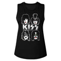 KISS - BAND FACES LADIES SHIRT