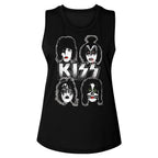 KISS - BAND FACES LADIES SHIRT