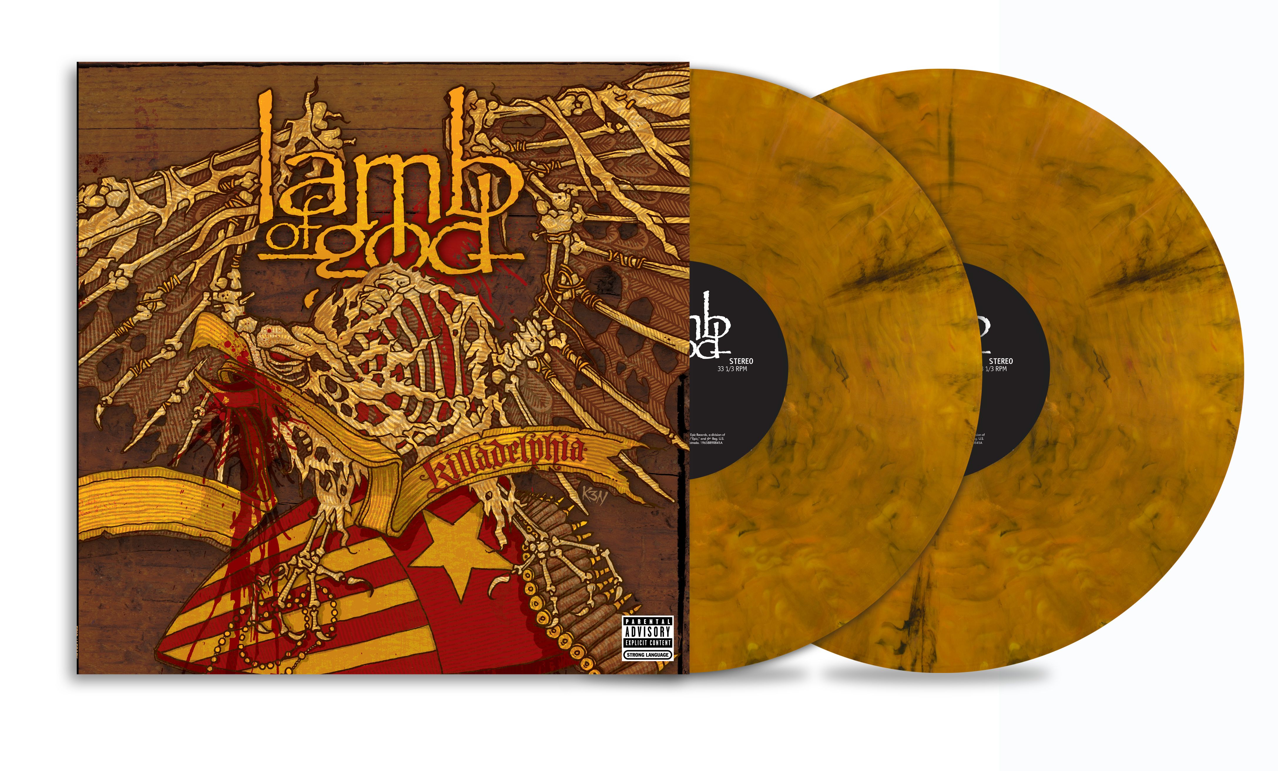 LAMB OF GOD ‘KILLADELPHIA’ 2LP (Limited Edition – Only 500 Made, Dark Gold with Black Smoke Vinyl)