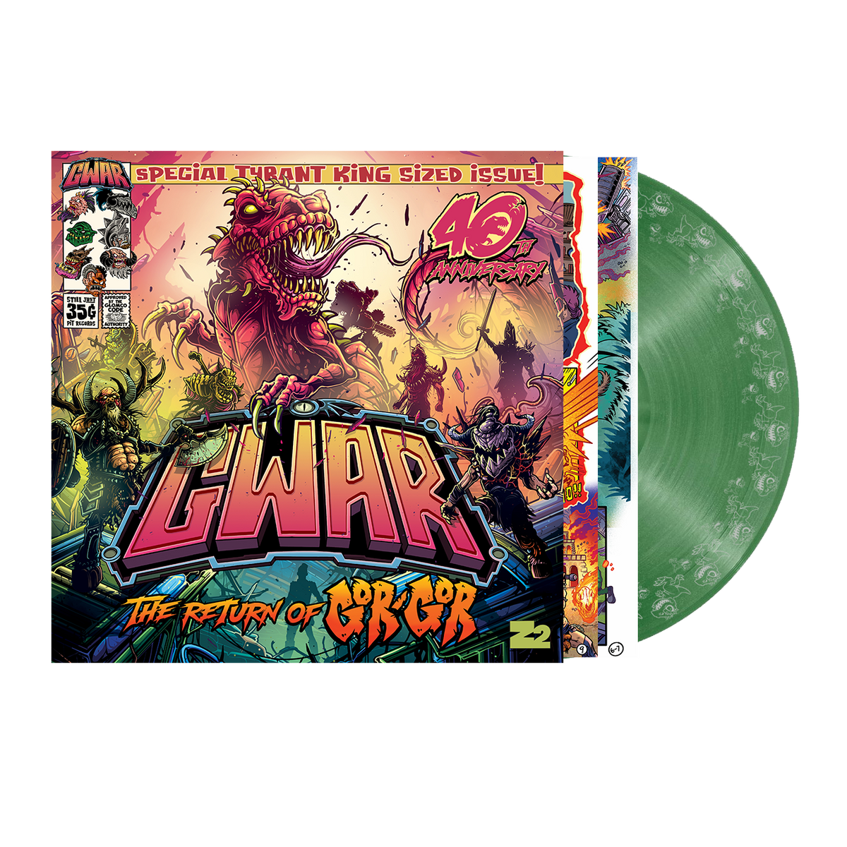 GWAR 'THE RETURN OF GOR GOR' LP (Transparent Green Vinyl)
