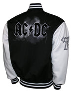 ACDC WHITE/BLACK CHENILLE VARSITY FLEECE JACKET