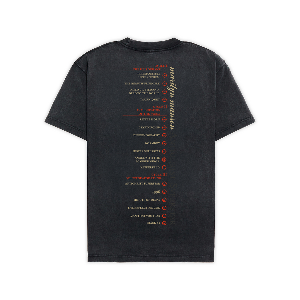 MARILYN MANSON "ANTICHRIST SUPERSTAR" LIMITED EDITION EXCLUSIVE VINTAGE WASH T-SHIRT