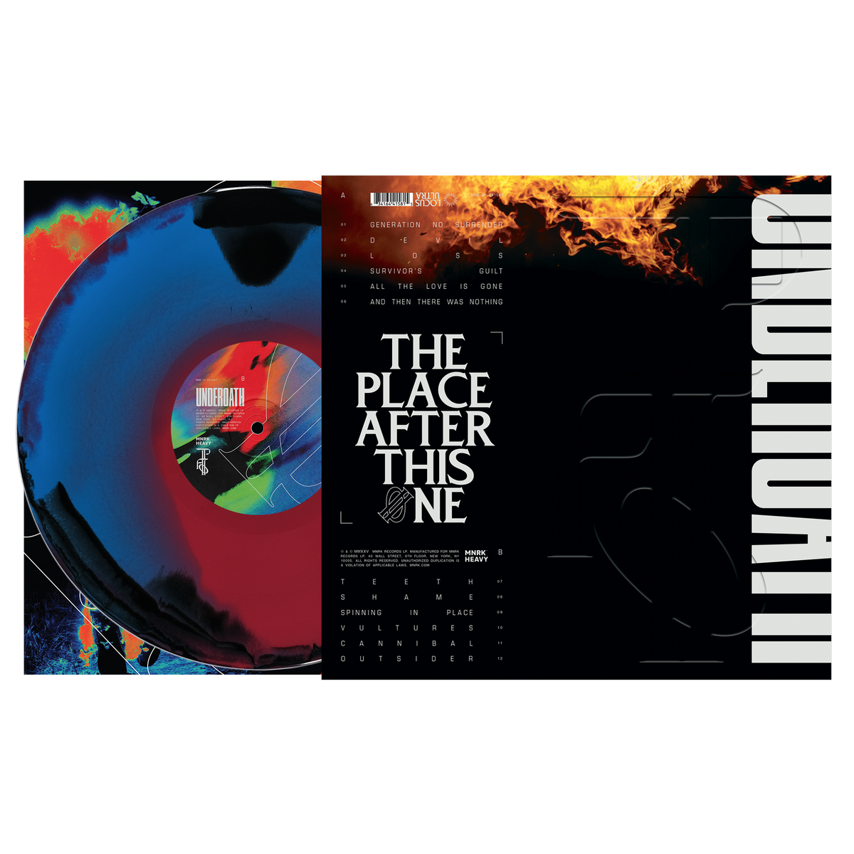 UNDEROATH 'THE PLACE AFTER THIS ONE' LP (Black + Blue Red Swirl Vinyl)
