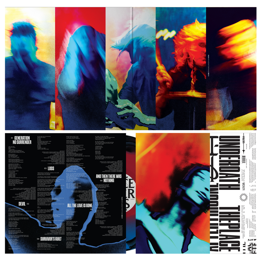 UNDEROATH 'THE PLACE AFTER THIS ONE' LP (Black + Blue Red Swirl Vinyl)