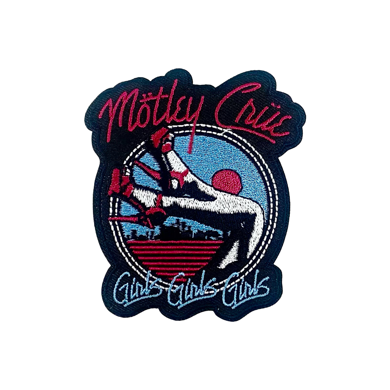 MOTLEY CRUE GIRLS GIRLS GIRLS EMBROIDERED PATCH