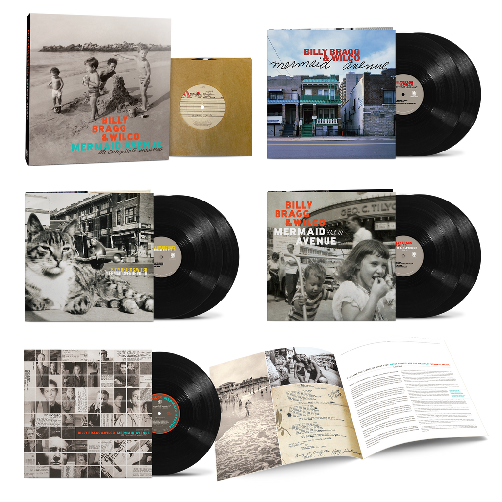 BILLY BRAGG & WILCO 'MERMAID AVENUE: THE COMPLETE SESSIONS' 7LP 7" SINGLE BOX SET