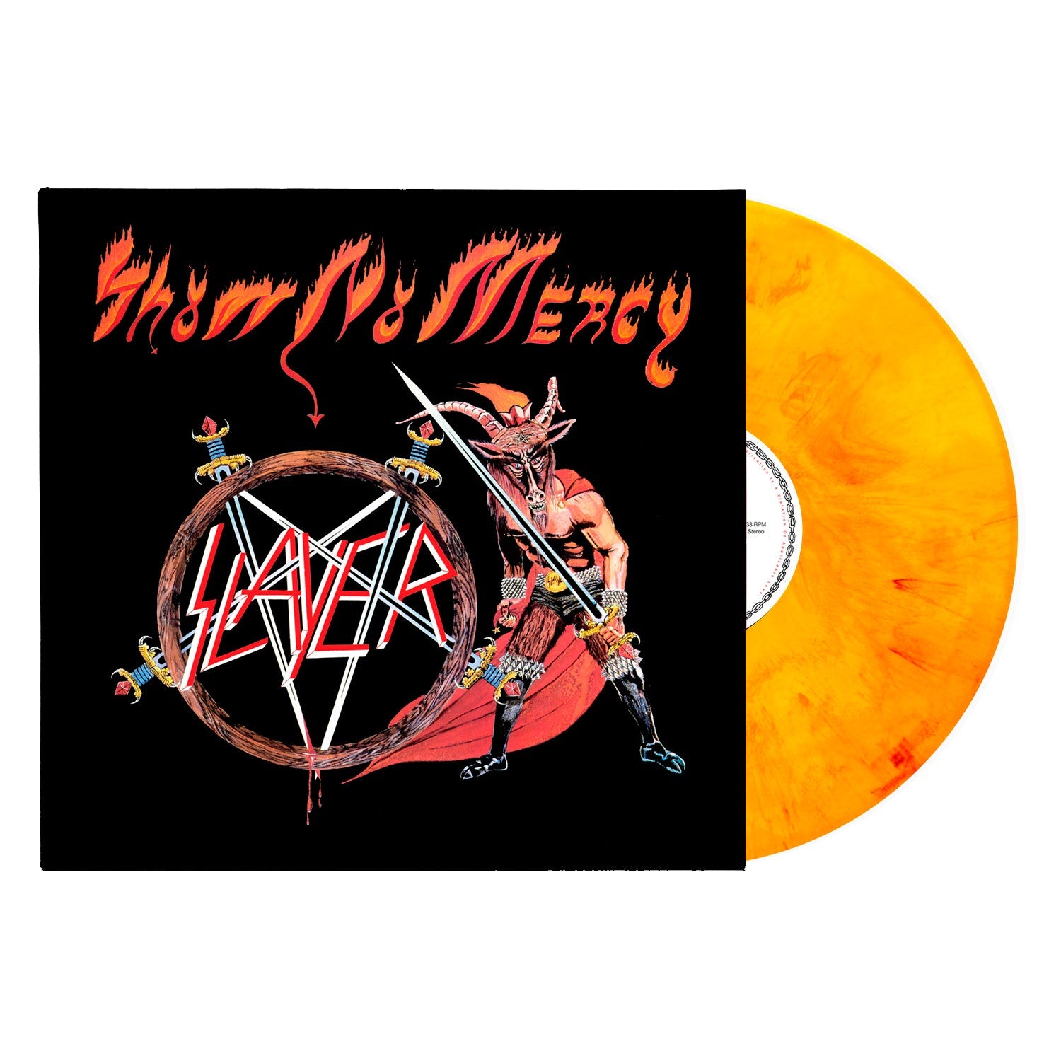 SLAYER 'SHOW NO MERCY' LP (Orange Marbled Vinyl)