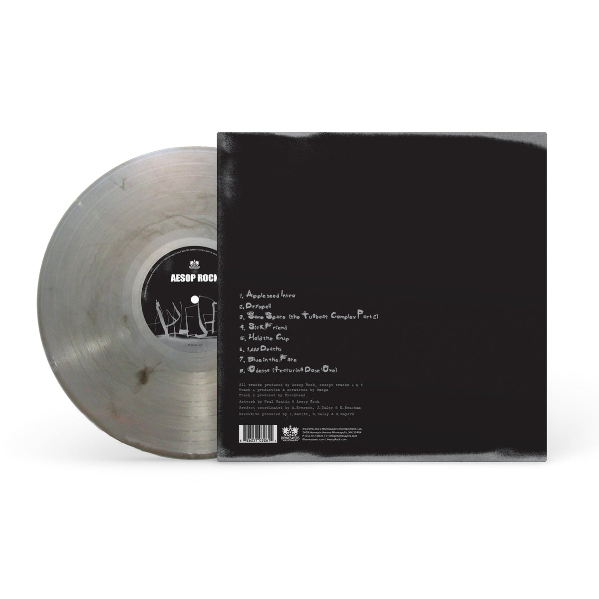 AESOP ROCK 'APPLESEED' LP (Clear & Black Marble Smoke Vinyl)