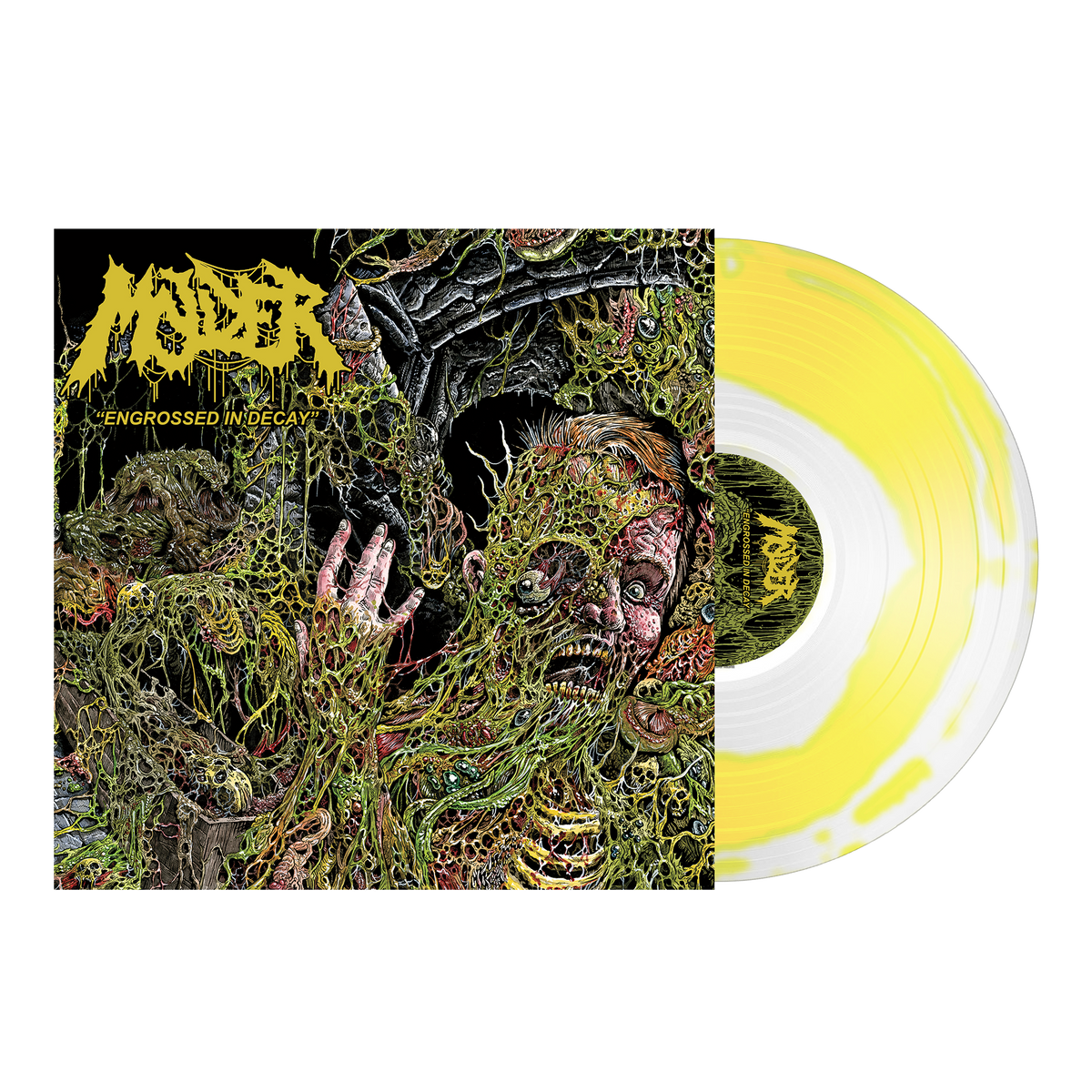 MOLDER 'ENGROSSED IN DECAY' LP (Bone White w/ Yellow Swirl Vinyl)