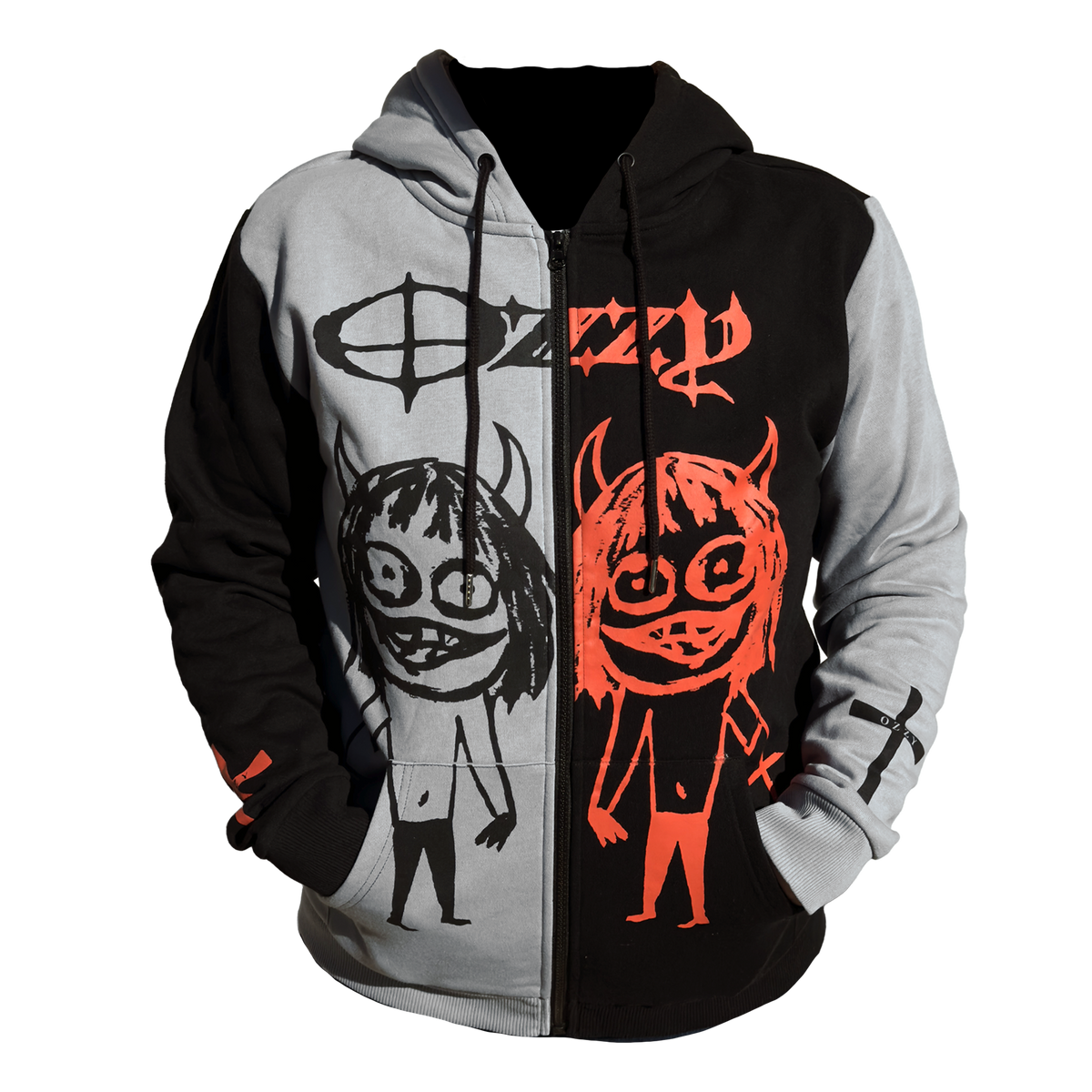 OZZY "90'S DEVIL DOODLE" LIMITED EDITION EXCLUSIVE CUT & SEW HOODIE