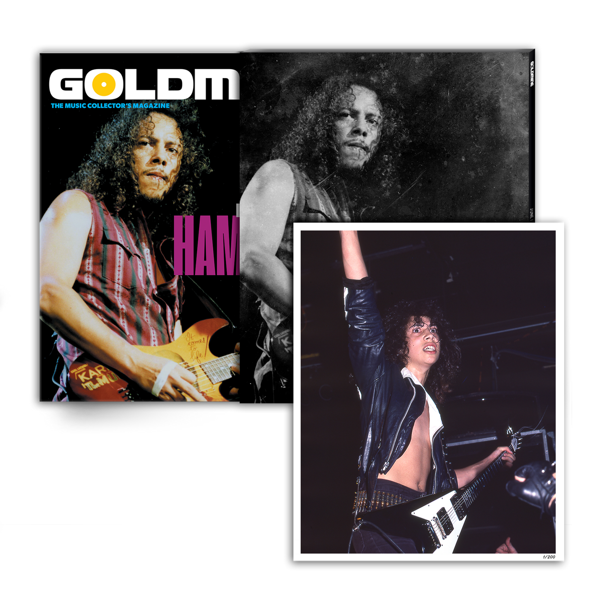 GOLDMINE MAGAZINE: JUNE/JULY 2022 ISSUE FEATURING KIRK HAMMETT ALT COVER HAND-NUMBERED SLIPCASE & PHOTO PRINT