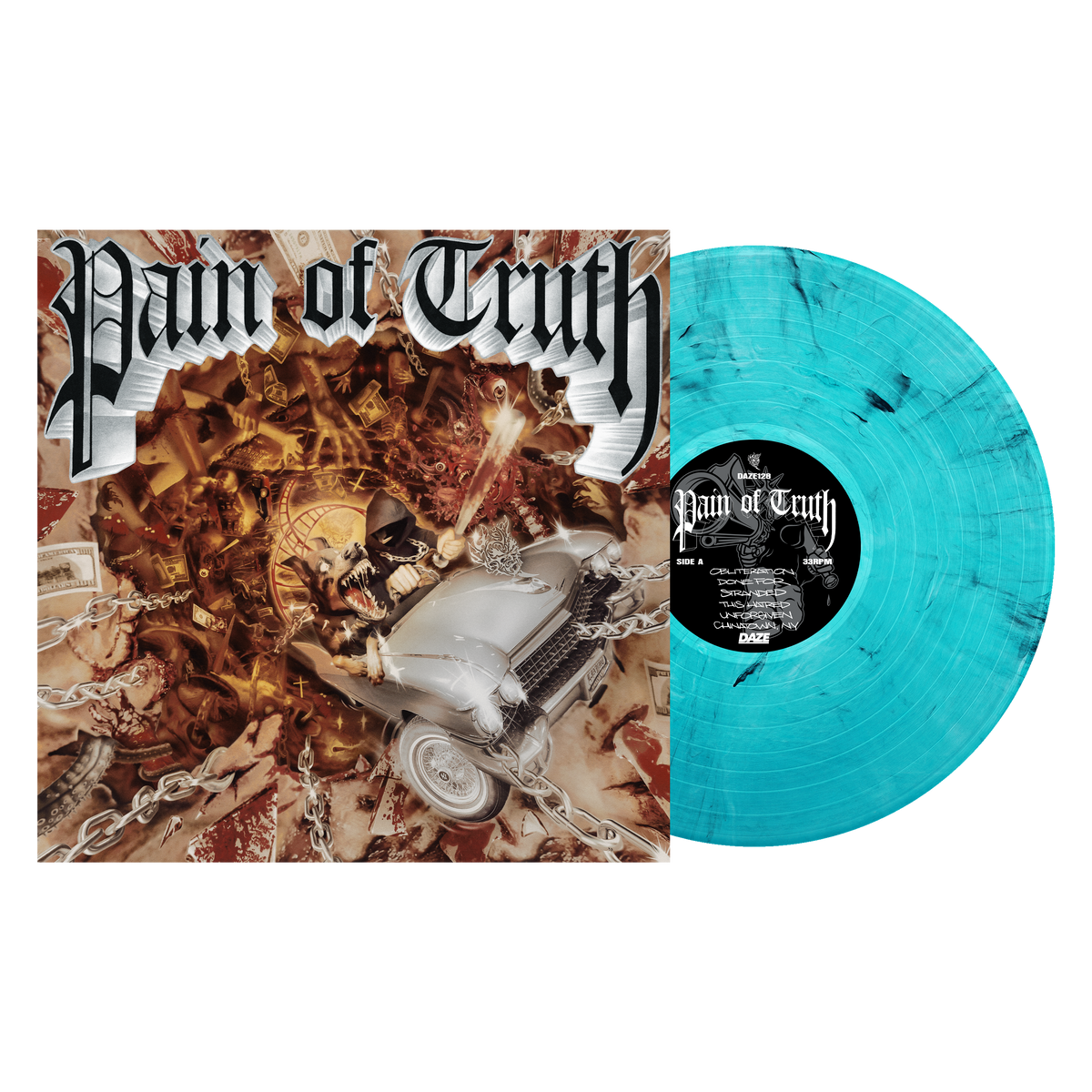 PAIN OF TRUTH ‘PAIN OF TRUTH’ LP (Exclusive – Limited to 150, Sea Blue Smoke Vinyl)