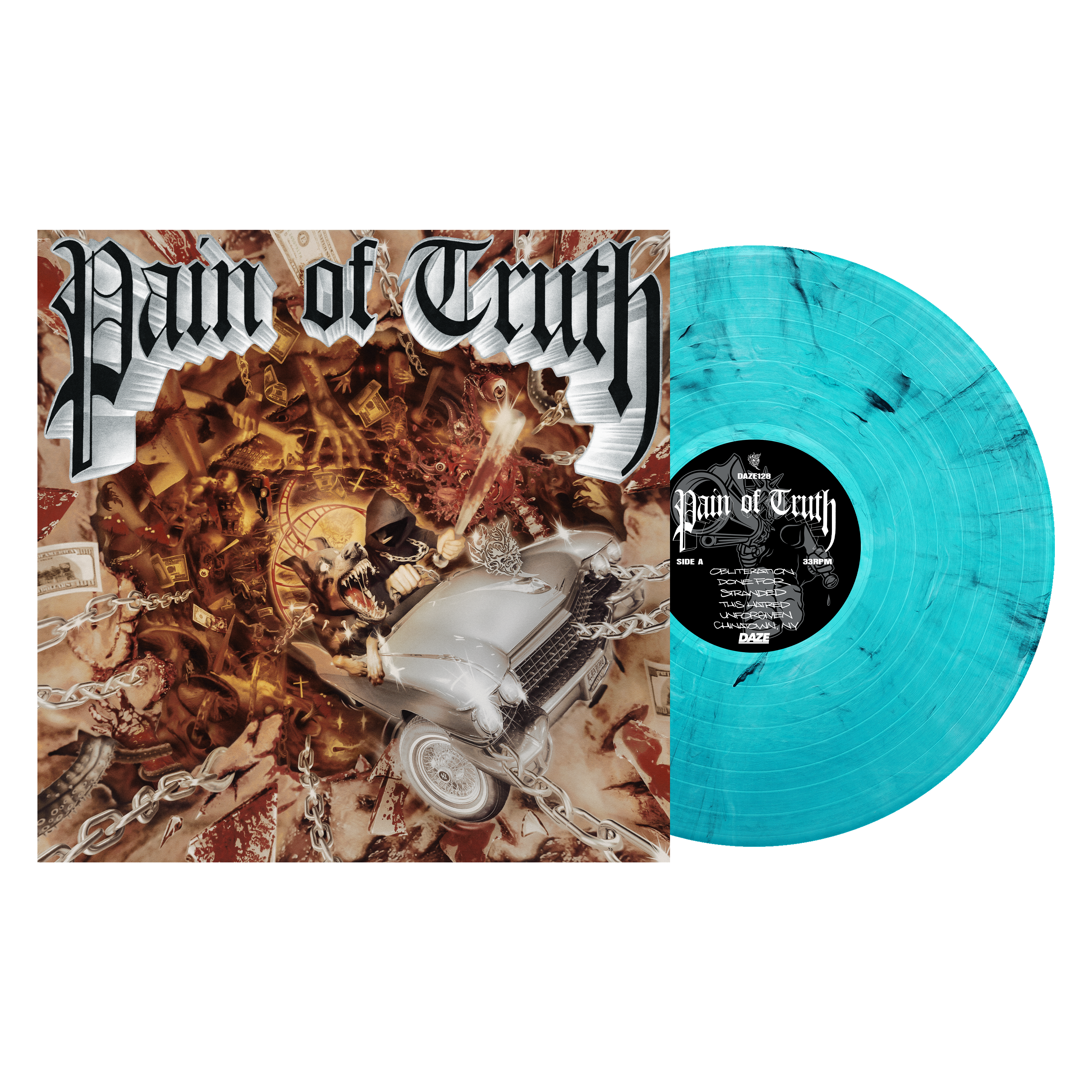 PAIN OF TRUTH ‘PAIN OF TRUTH’ LP (Exclusive – Limited to 150, Sea Blue Smoke Vinyl)