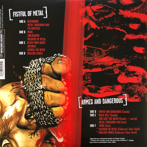 ANTHRAX 'FISTFUL OF METAL/ARMED AND DANGEROUS' 3LP (10" Pressing)