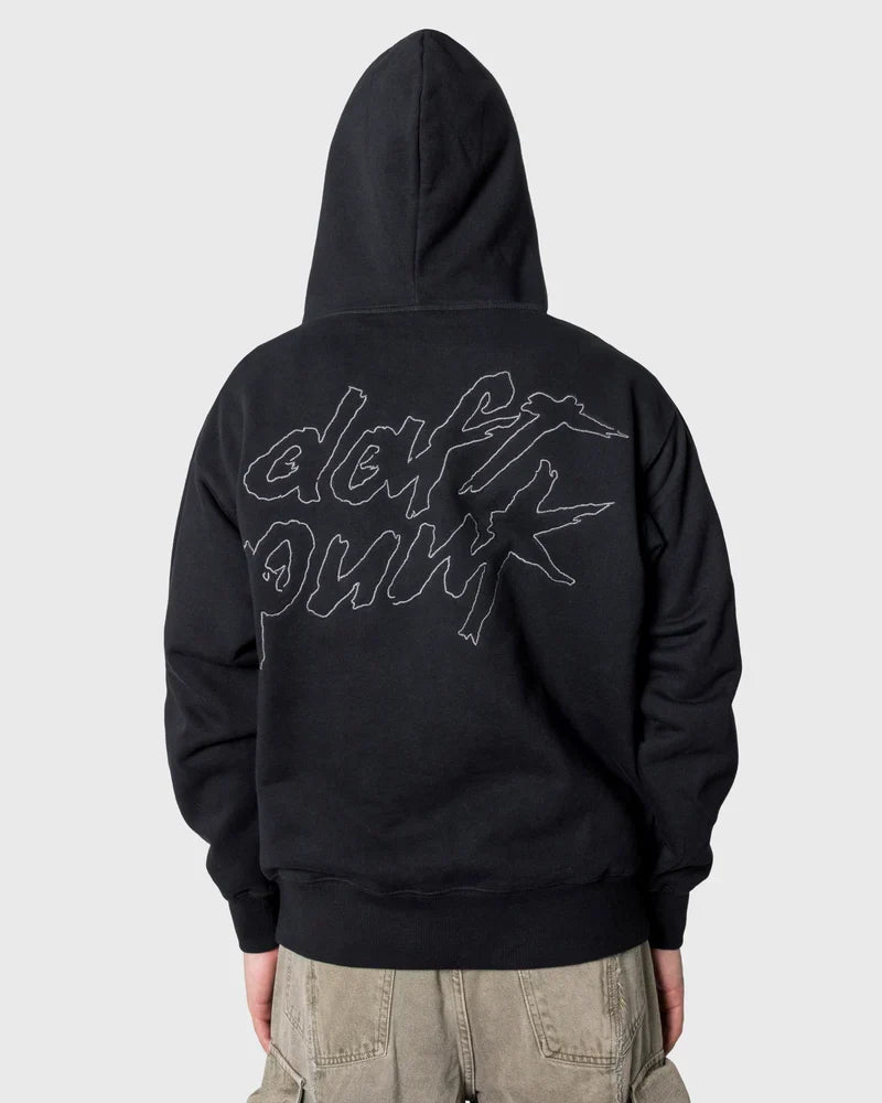 DAFT PUNK x PLEASURES RAM ZIP HOODIE (Black)