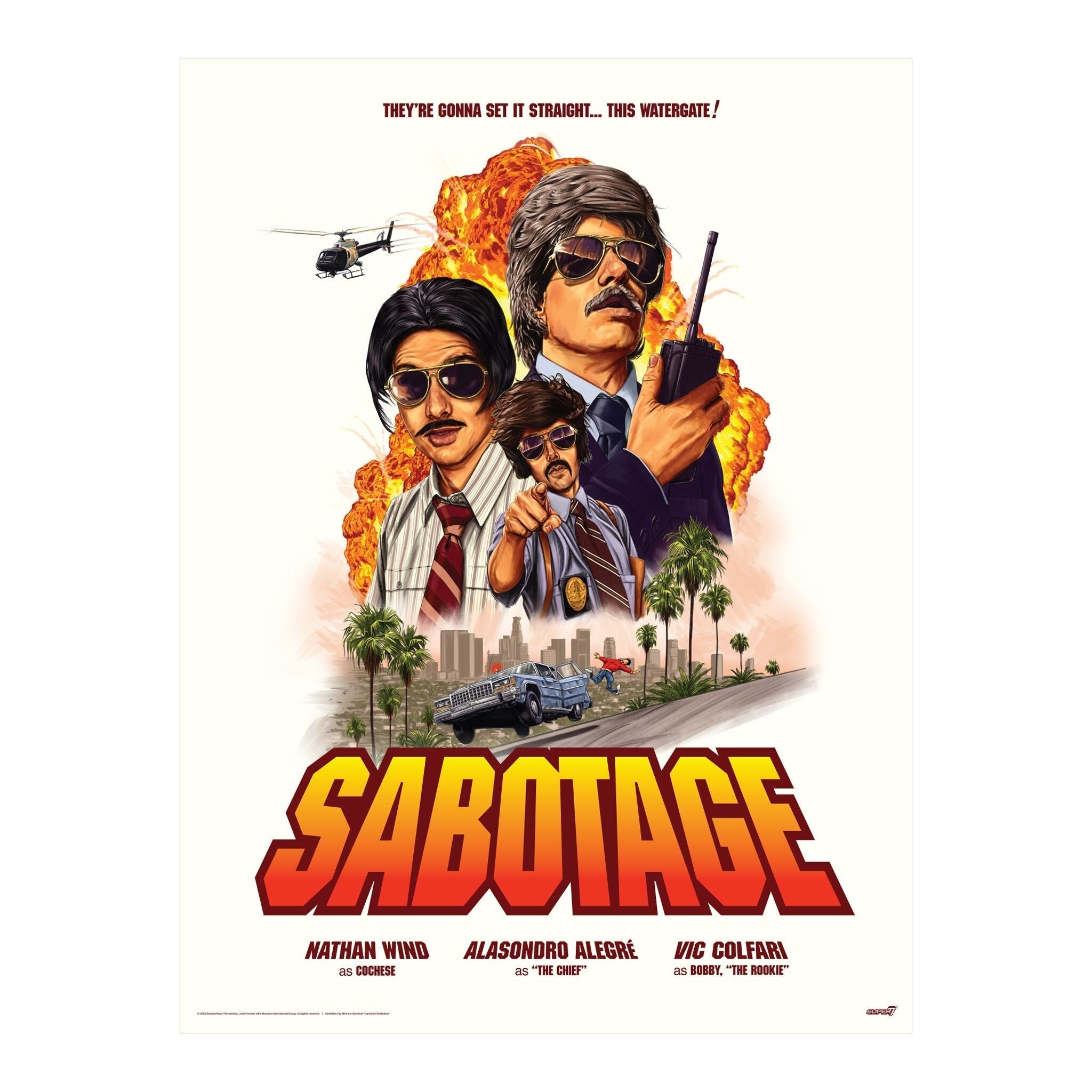 BEASTIE BOYS SABOTAGE WAVE 3 REACTION ACTION FIGURE THREE PACK