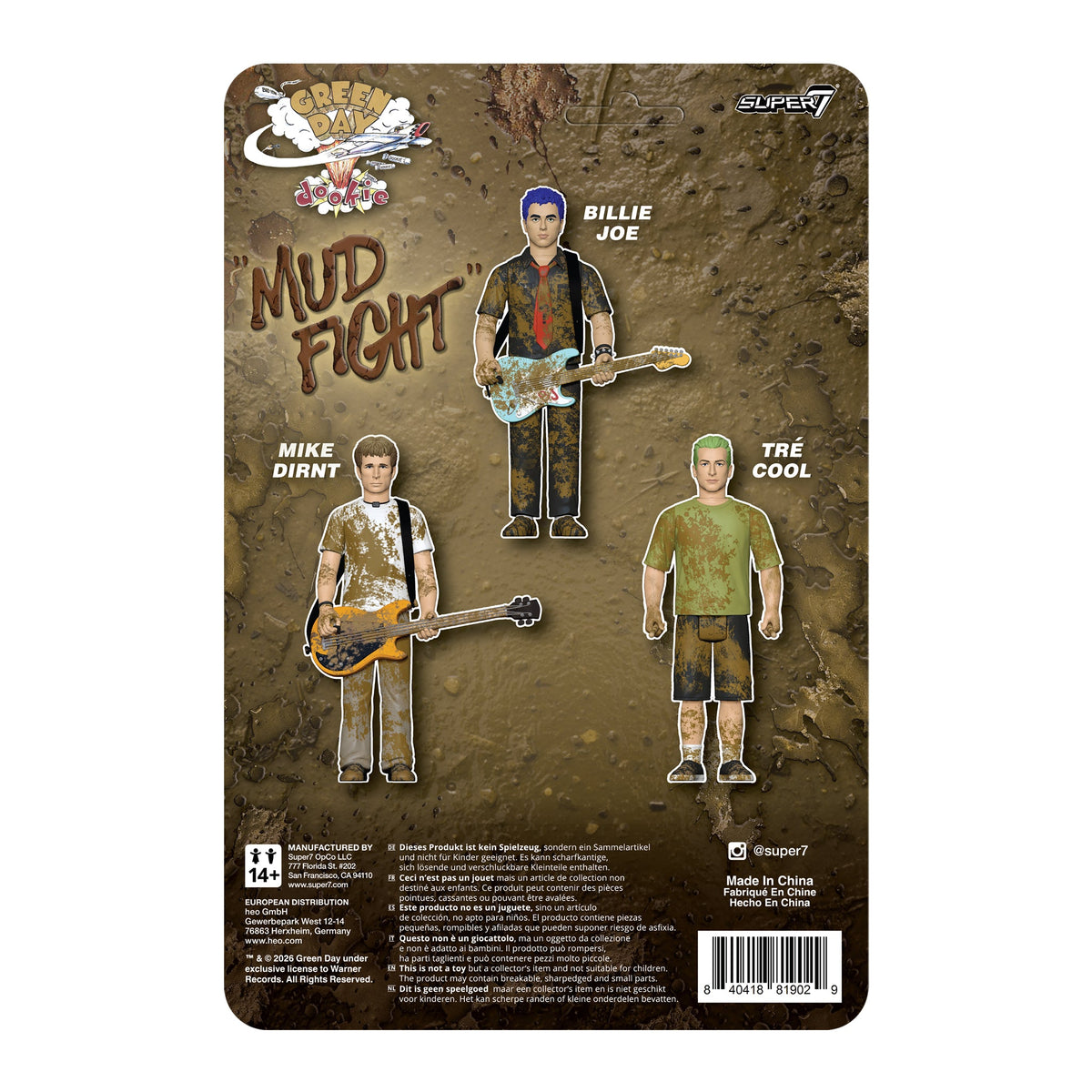 GREEN DAY 'MIKE DIRNT - MUD FIGHT' REACTION FIGURE (Wave 1)