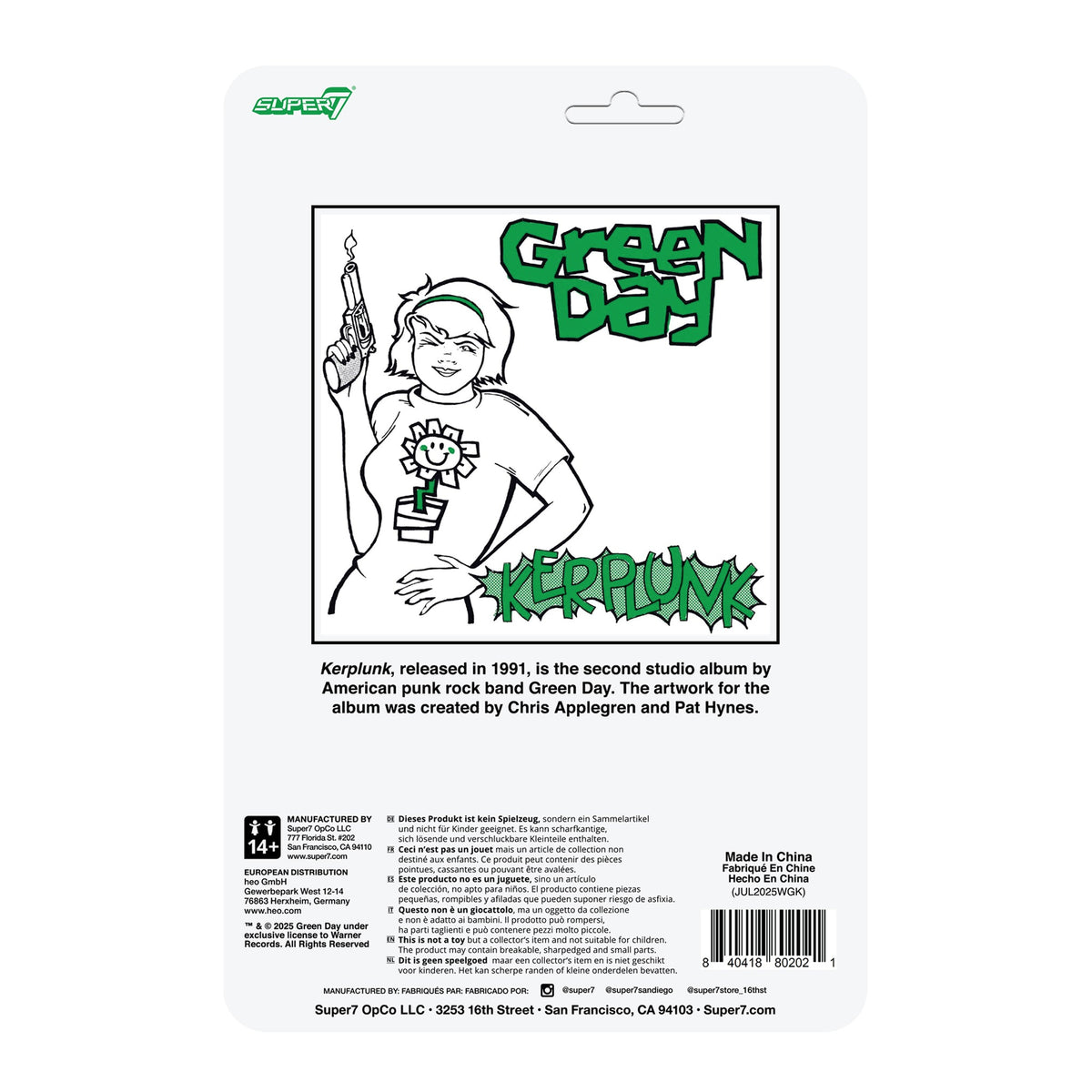 GREEN DAY 'KERPLUNK GIRL' REACTION FIGURE
