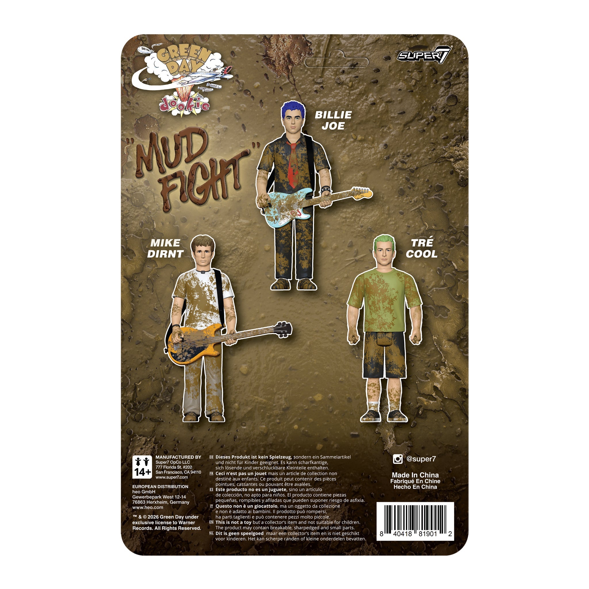 GREEN DAY 'TRE COOL - MUD FIGHT' REACTION FIGURE (Wave 1)