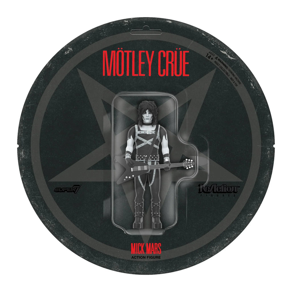MOTLEY CRUE MICK MARS (SHOUT AT THE DEVIL - BLACK & WHITE) REACTION FIGURE WAVE 02 is