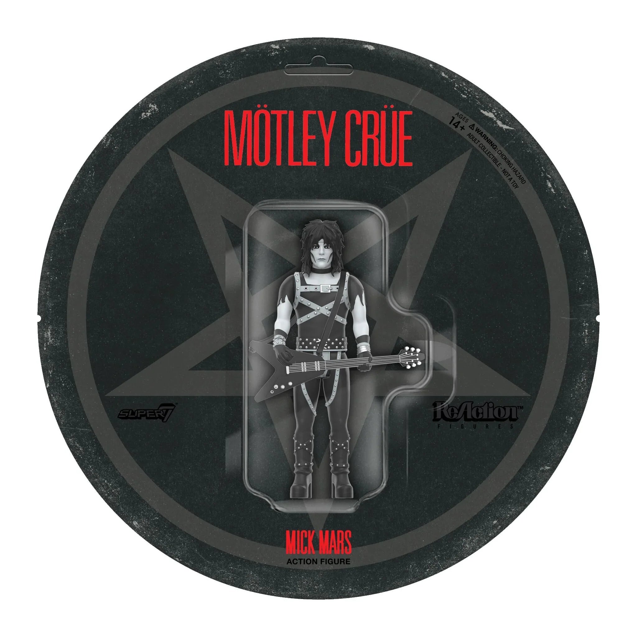 MOTLEY CRUE MICK MARS (SHOUT AT THE DEVIL - BLACK & WHITE) REACTION FIGURE WAVE 02 is