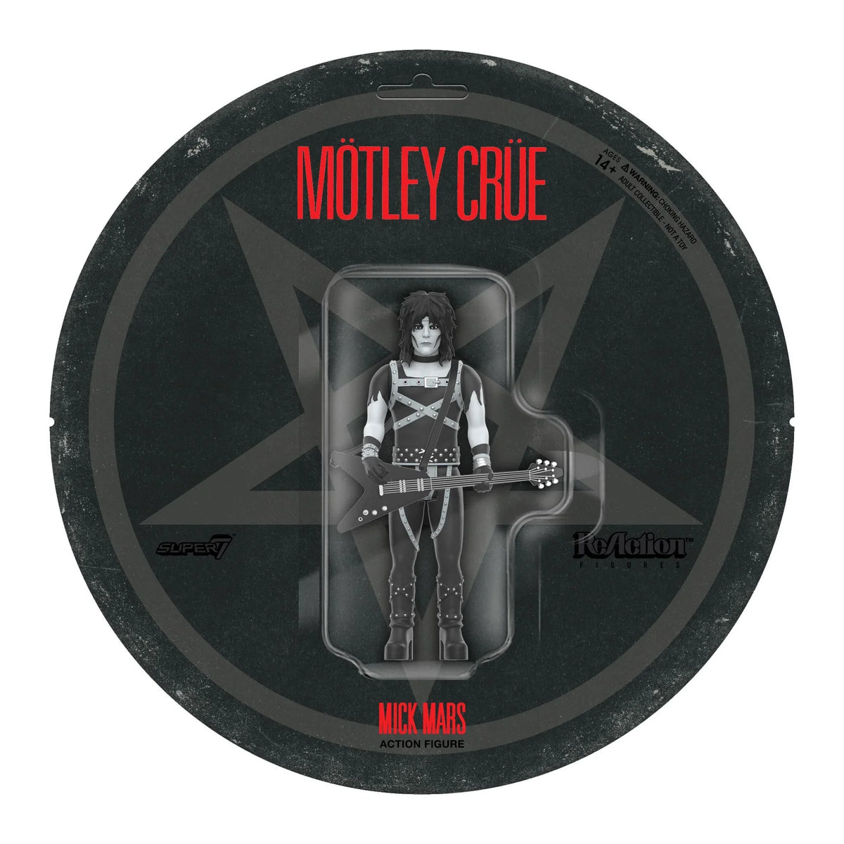 MOTLEY CRUE MICK MARS (SHOUT AT THE DEVIL - BLACK & WHITE) REACTION FIGURE WAVE 02 is