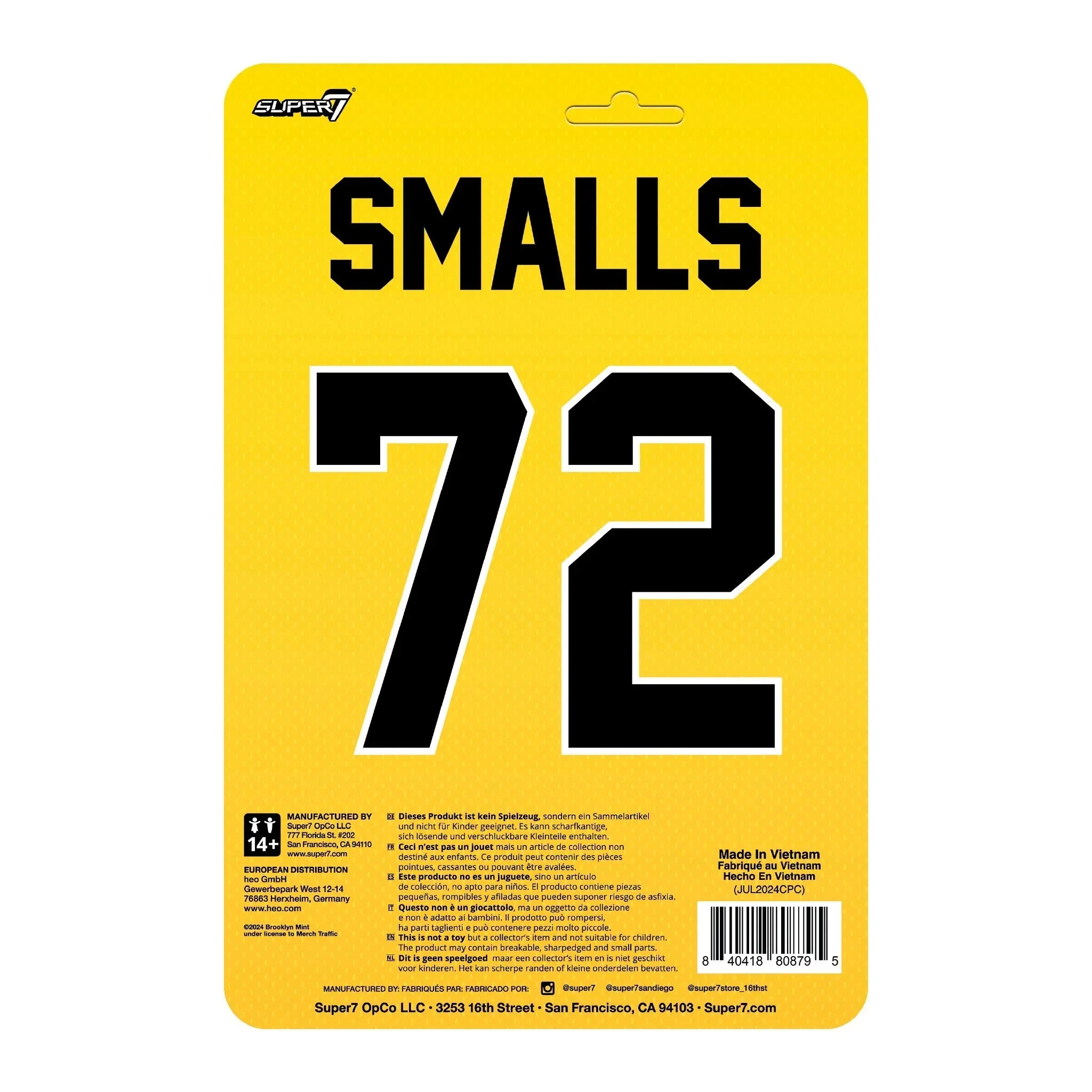 NOTORIOUS B.I.G. REACTION FIGURE WAVE 4 (Yellow Jersey)