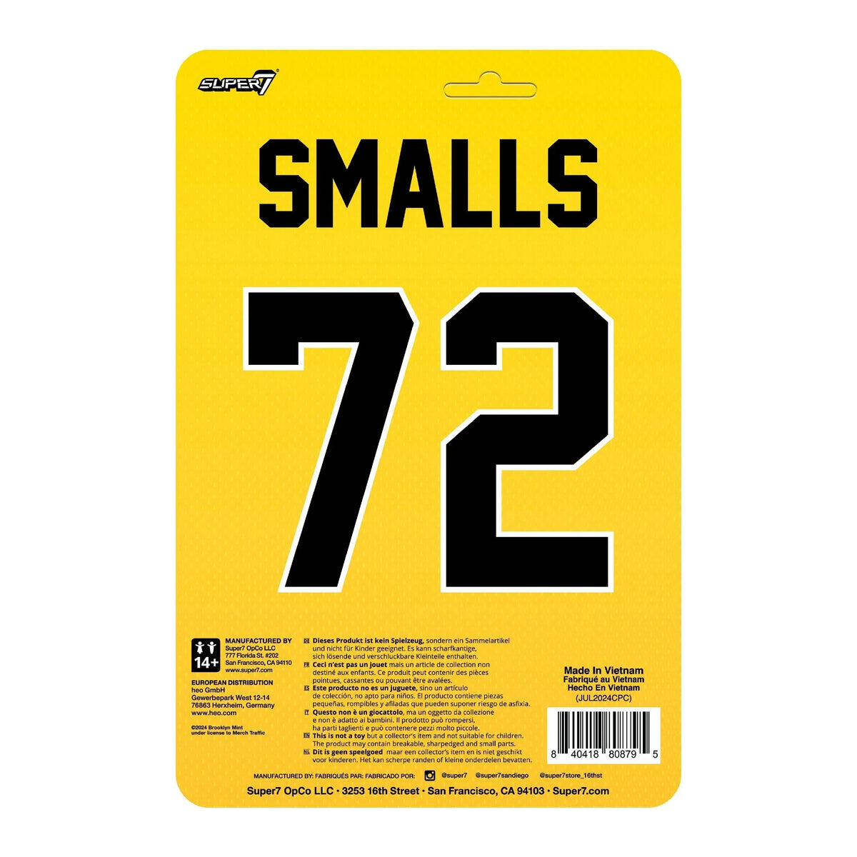 NOTORIOUS B.I.G. REACTION FIGURE WAVE 4 (Yellow Jersey)
