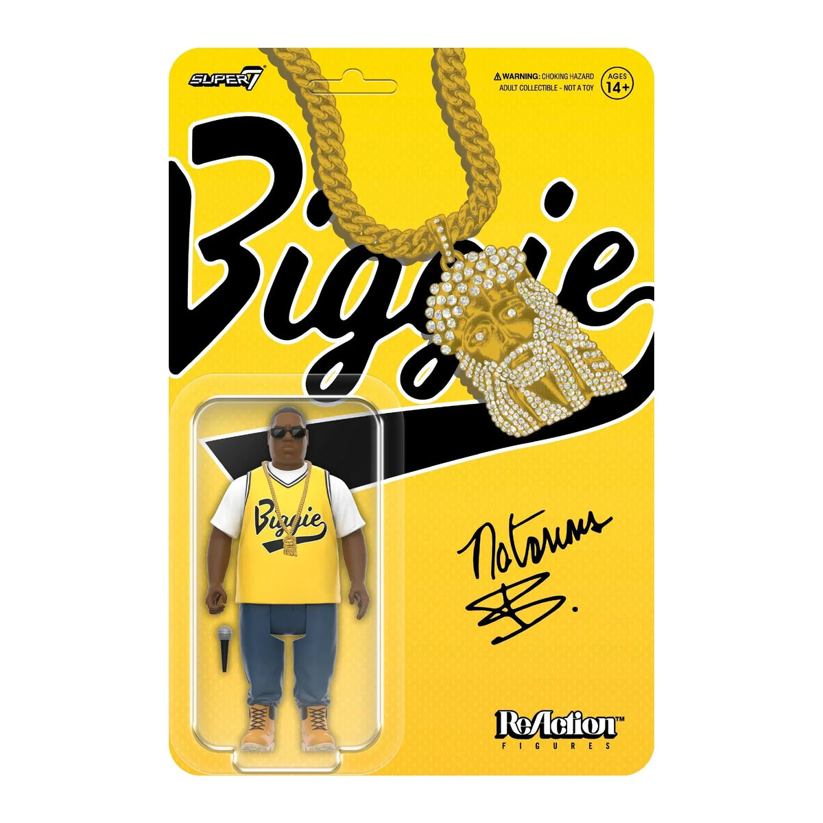 NOTORIOUS B.I.G. REACTION FIGURE WAVE 4 (Yellow Jersey)