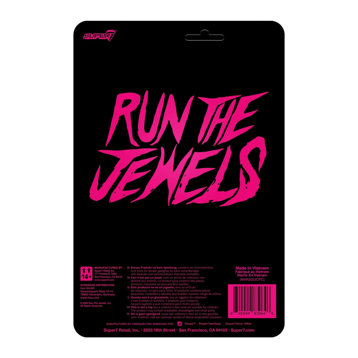 RUN THE JEWELS - DANGEROUS KILLER MIKE AND EL-P REACTION FIGURES 2-PACK