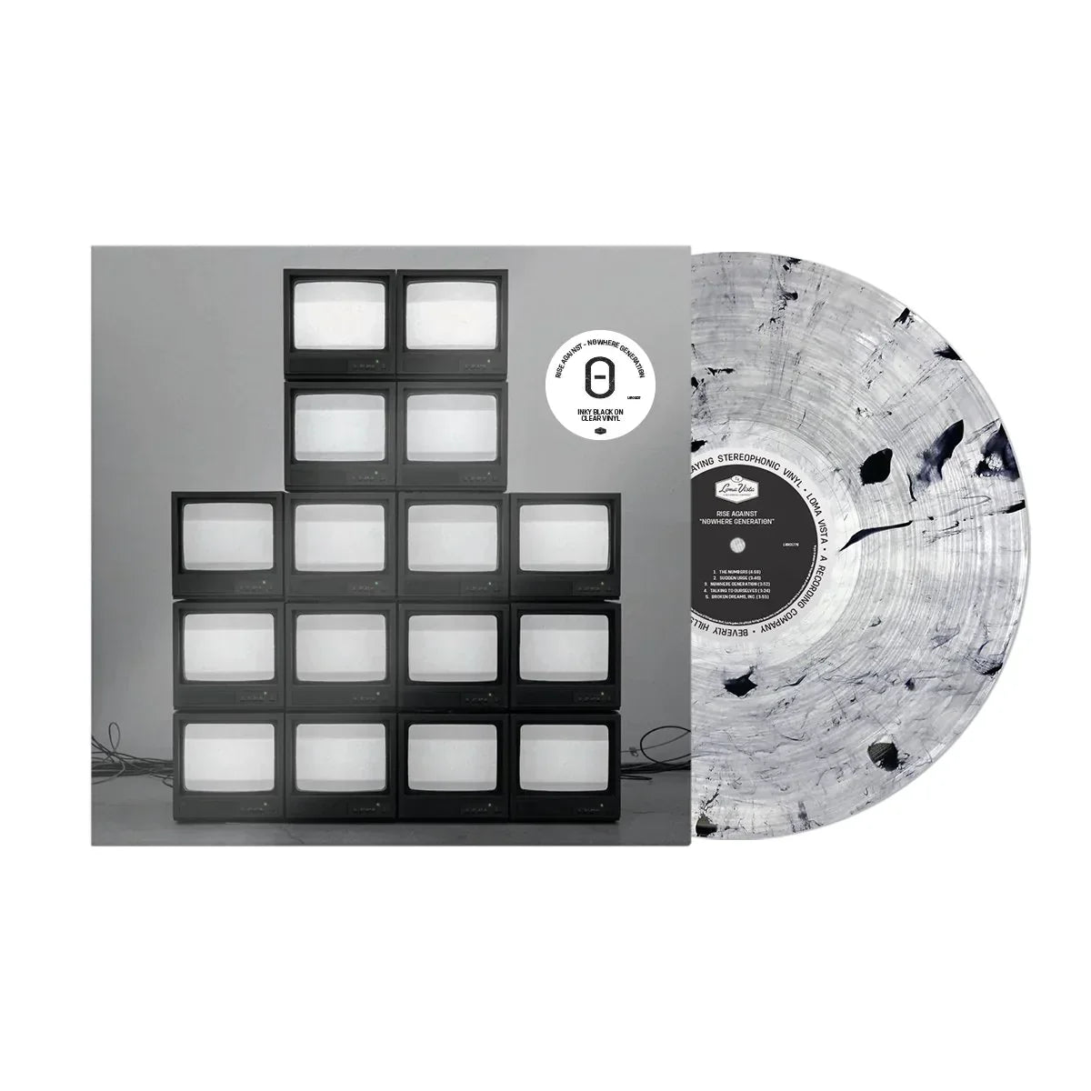 RISE AGAINST 'NOWHERE GENERATION' LP (Limited Edition — Only 600 Made, Inky Black on Clear Vinyl)