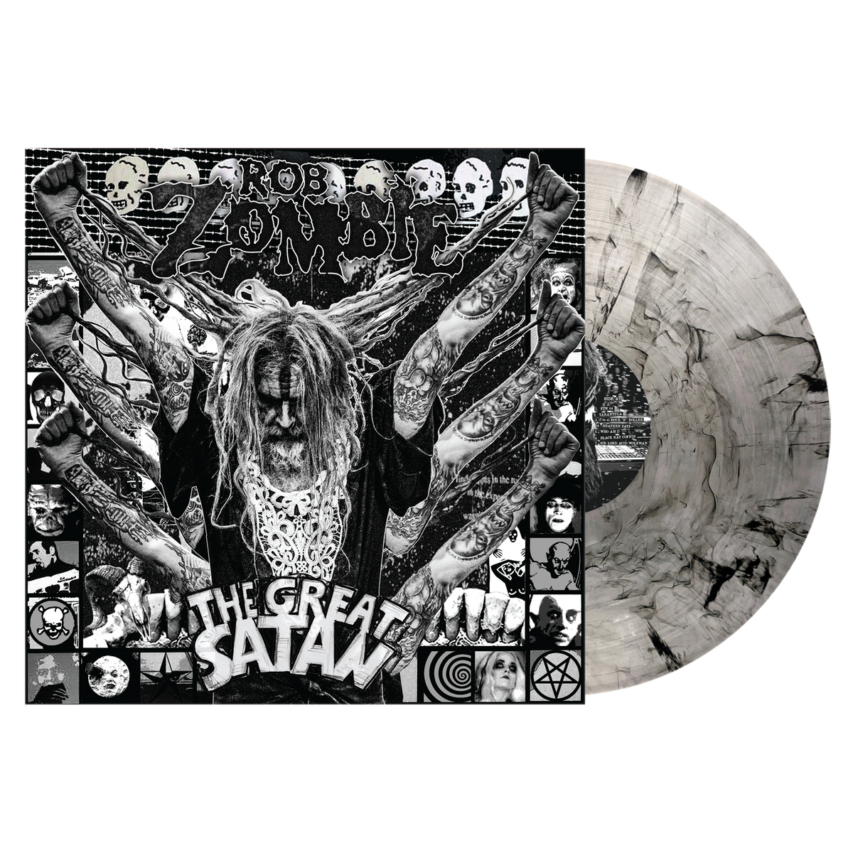 ROB ZOMBIE ‘THE GREAT SATAN’ LP (Exclusive – Limited to 1000, Clear w/ Black Smoke Vinyl)