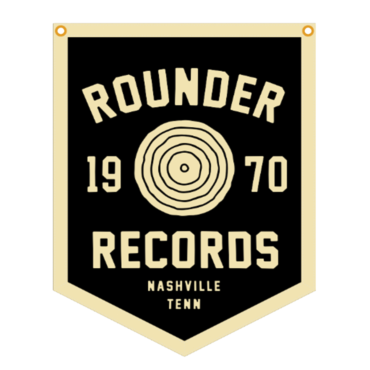 ROUNDER RECORDS 1970S CAMP FLAG - OXFORD PENNANT