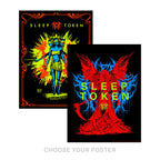 SLEEP TOKEN 'CHARACTER/ANGEL' FLOCKED BLACKLIGHT POSTERS